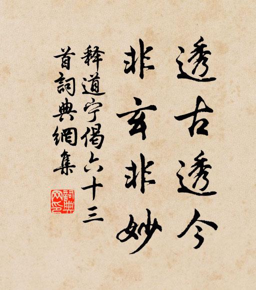 释道宁透古透今，非玄非妙书法作品欣赏