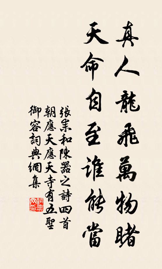 张耒真人龙飞万物睹，天命自至谁能当书法作品欣赏