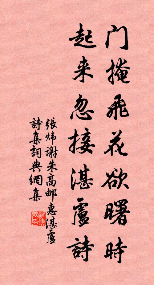 张炜门掩飞花欲曙时，起来忽接湛卢诗书法作品欣赏