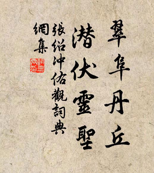 张绍翠阜丹丘，潜伏灵圣书法作品欣赏