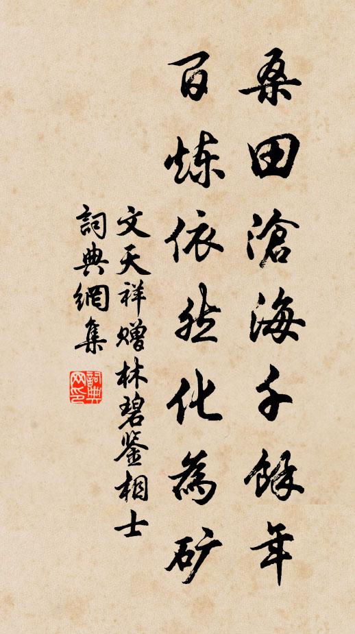 文天祥桑田沧海千馀年，百炼依然化为矿书法作品欣赏