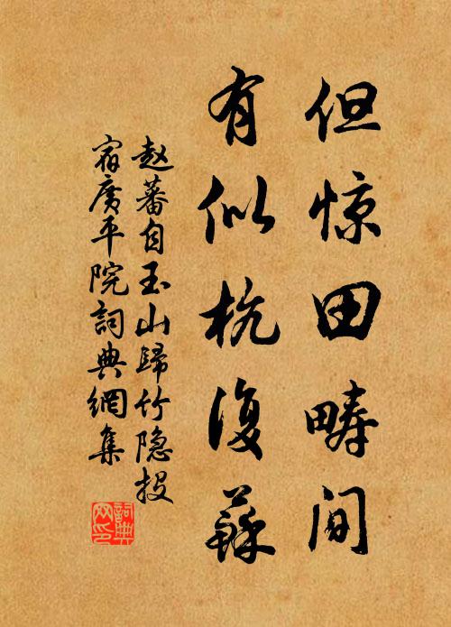 赵蕃但惊田畴间，有似杭复苏书法作品欣赏