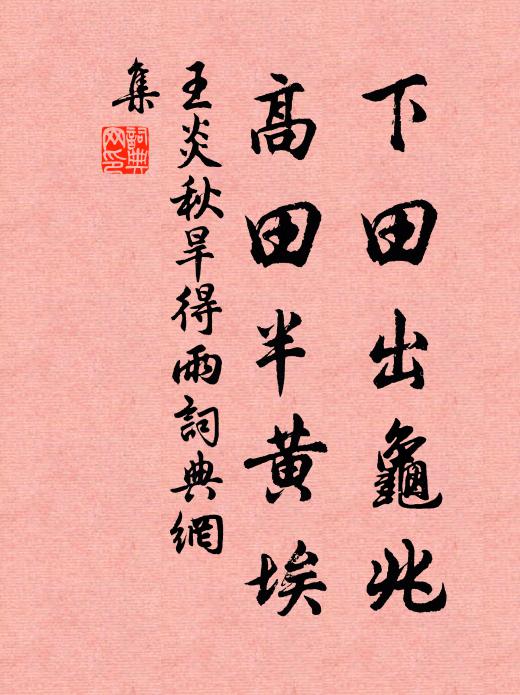 王炎下田出龟兆，高田半黄埃书法作品欣赏