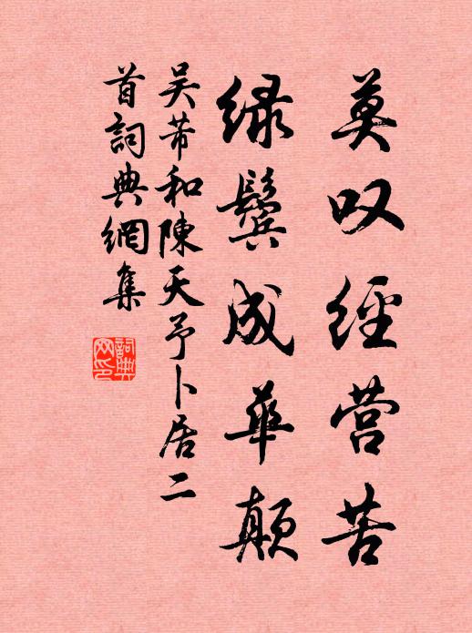 吴芾莫叹经营苦，绿鬓成华颠书法作品欣赏