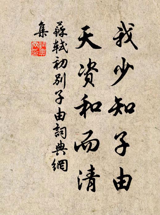 苏轼我少知子由,天资和而清书法作品欣赏