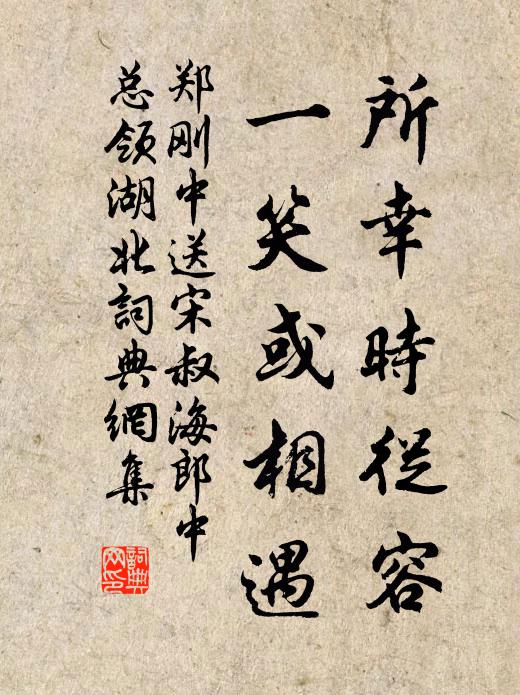 郑刚中所幸时从容,一笑或相遇书法作品欣赏
