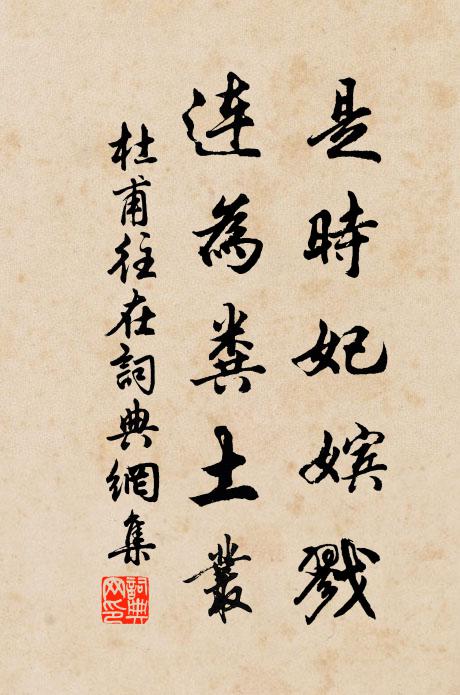 杜甫是时妃嫔戮，连为粪土丛书法作品欣赏