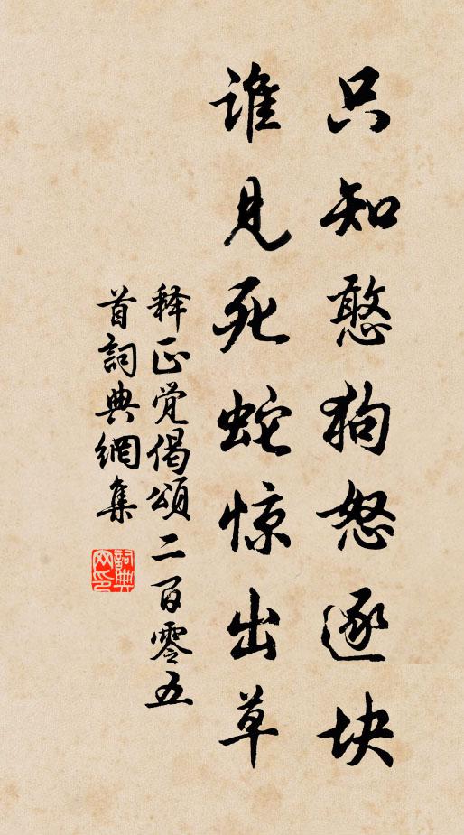 释正觉只知憨狗怒逐块，谁见死蛇惊出草书法作品欣赏