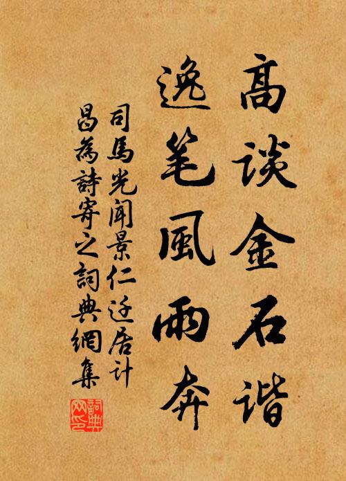 司马光高谈金石谐，逸笔风雨奔书法作品欣赏