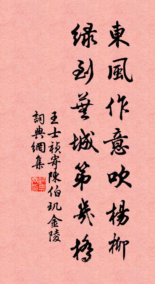 王士祯东风作意吹杨柳，绿到芜城第几桥？书法作品欣赏