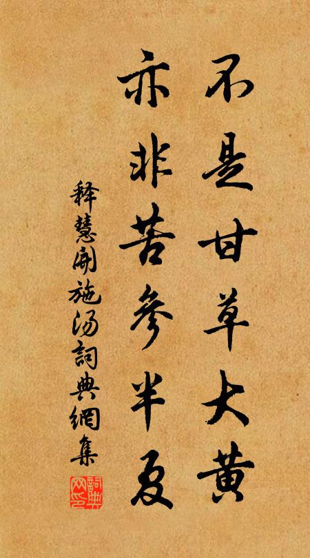 释慧开不是甘草大黄，亦非苦参半夏书法作品欣赏