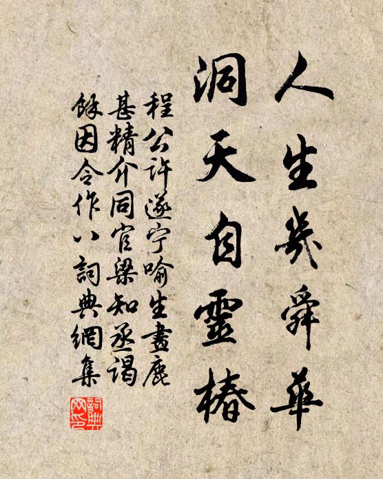 程公许人生几舜华，洞天自灵椿书法作品欣赏