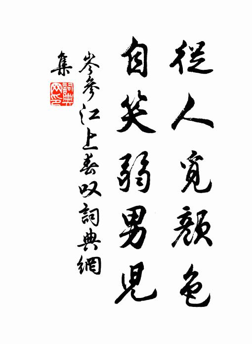 岑参从人觅颜色，自笑弱男儿书法作品欣赏