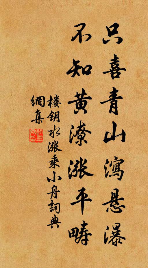 楼钥只喜青山泻悬瀑，不知黄潦涨平畴书法作品欣赏