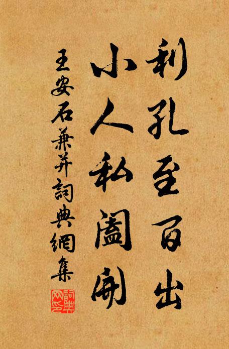 王安石利孔至百出，小人私阖开书法作品欣赏