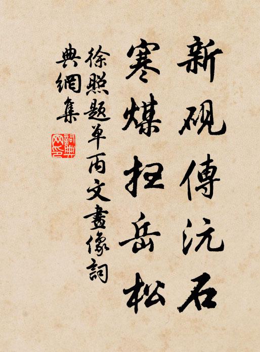 徐照新砚传沅石，寒煤扫岳松书法作品欣赏