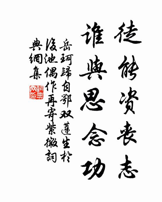岳珂徒能资丧志,谁与思念功书法作品欣赏