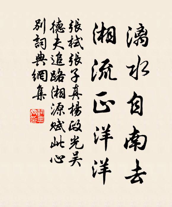 张栻漓水自南去，湘流正洋洋书法作品欣赏