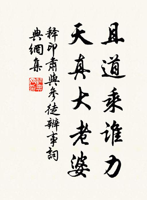 释印肃且道乘谁力，天真大老婆书法作品欣赏