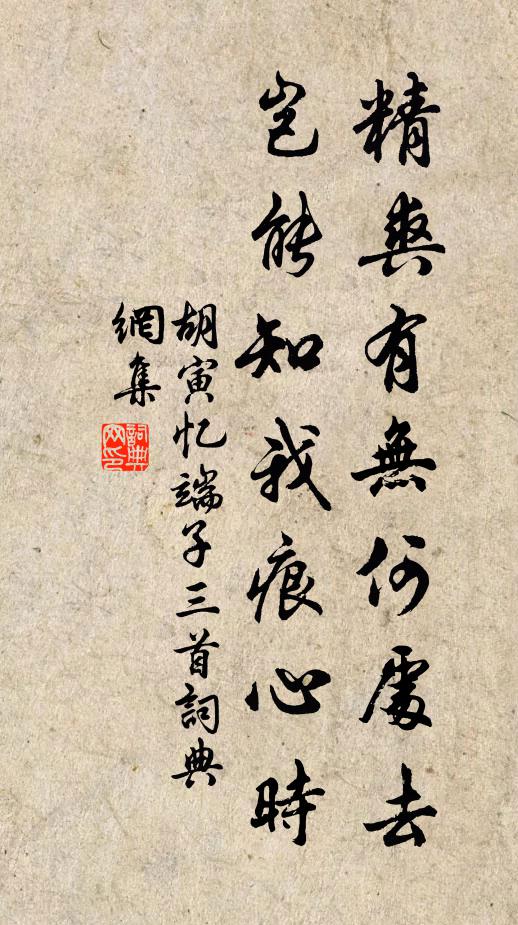 胡寅精爽有无何处去，岂能知我痕心时书法作品欣赏