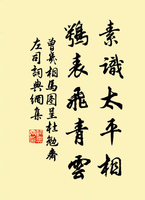 曾几素识太平相，鹗表飞青云书法作品欣赏