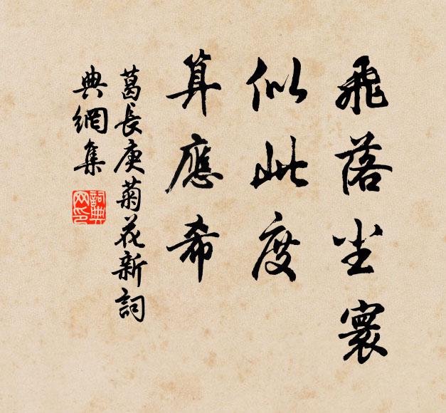葛长庚飞落尘寰，似此度，算应希书法作品欣赏