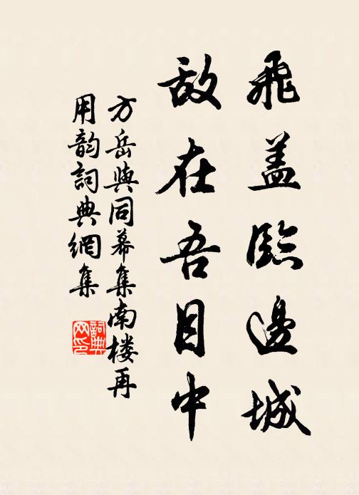 方岳飞盖临边城，敌在吾目中书法作品欣赏