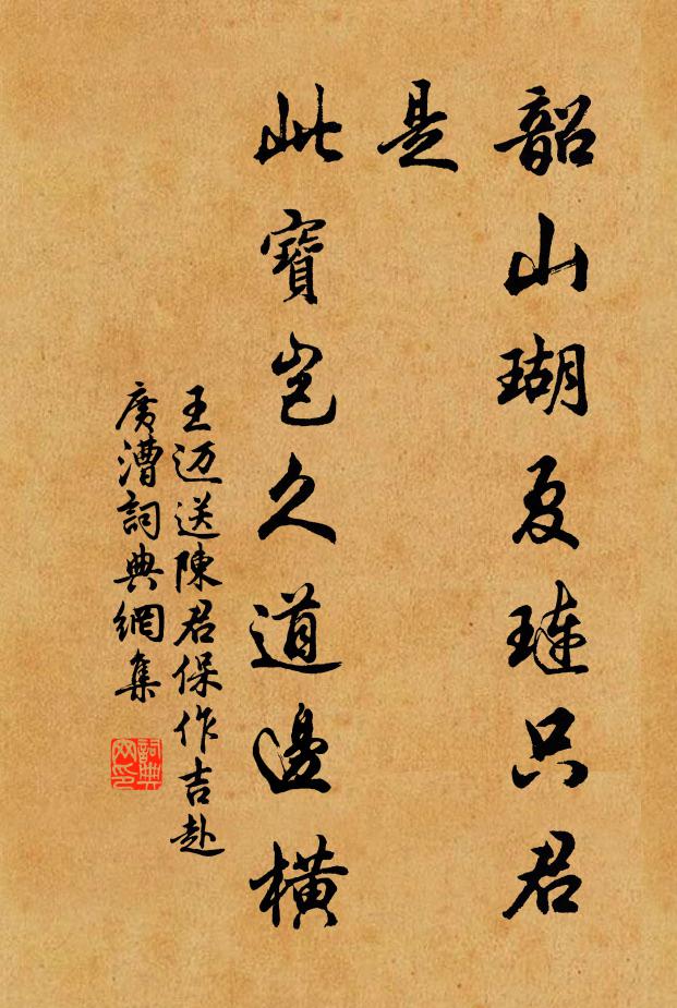 王迈韶山瑚夏琏只君是,此宝岂久道边横书法作品欣赏