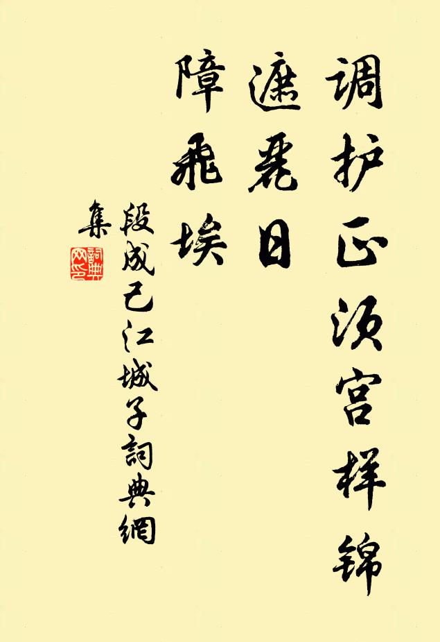 段成己调护正须宫样锦，遮丽日，障飞埃书法作品欣赏