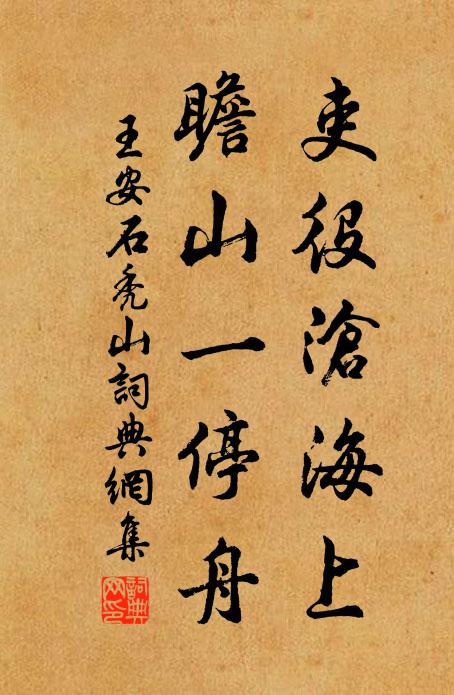 王安石吏役沧海上，瞻山一停舟书法作品欣赏