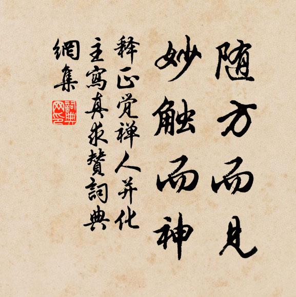 释正觉随方而见，妙触而神书法作品欣赏
