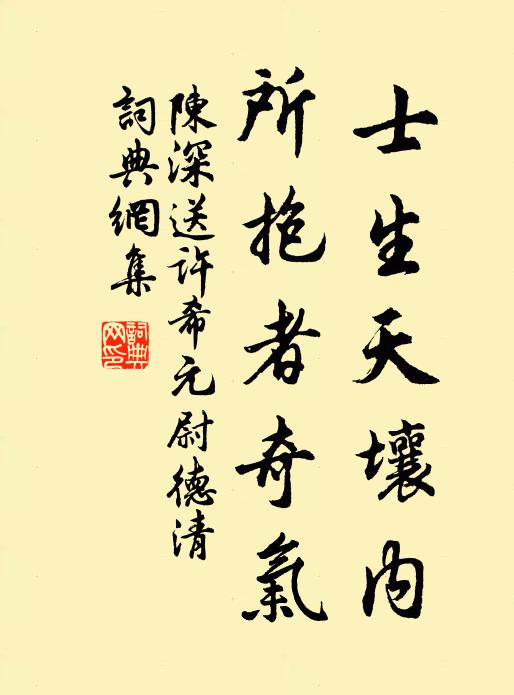 陈深士生天壤内，所抱者奇气书法作品欣赏
