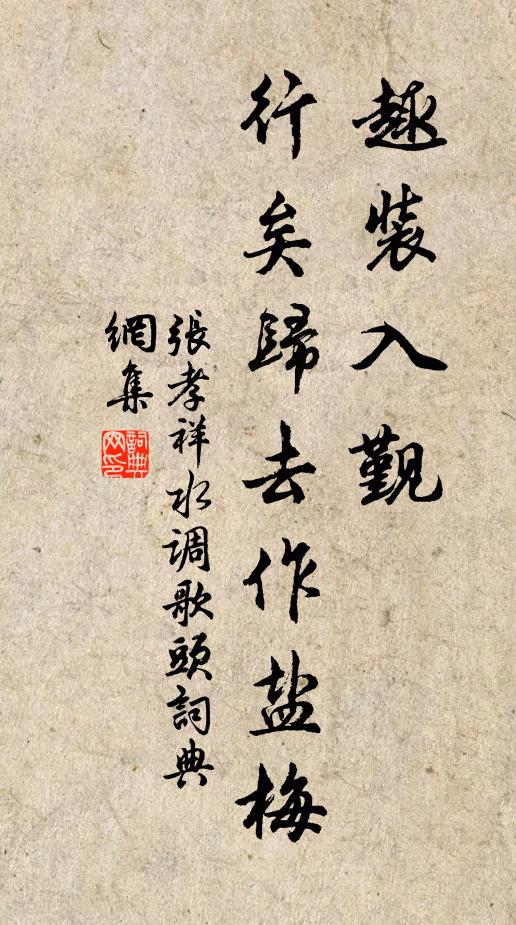 张孝祥趣装入觐，行矣归去作盐梅书法作品欣赏