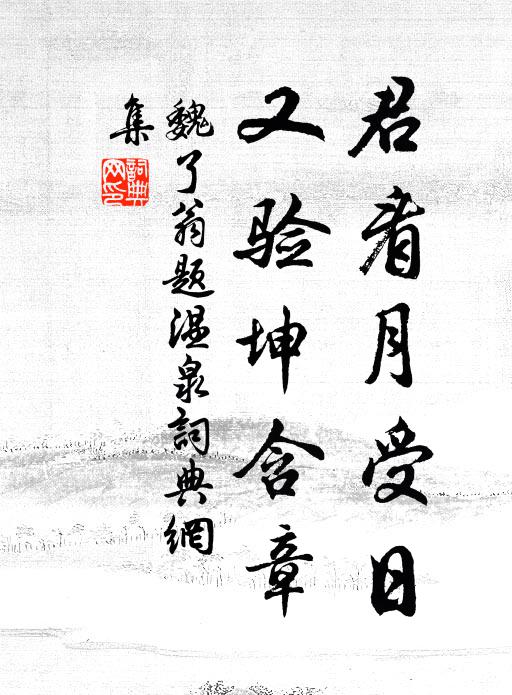 魏了翁君看月受日，又验坤含章书法作品欣赏