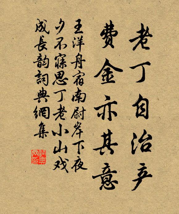 王洋老丁自治产,费金亦其意书法作品欣赏