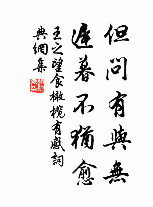 王之望但问有与无，迟暮不犹愈书法作品欣赏
