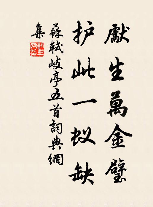 苏轼先生万金璧，护此一蚁缺书法作品欣赏