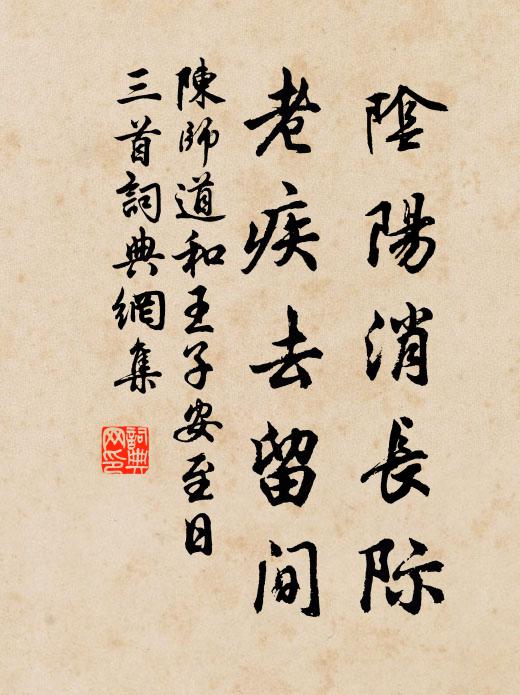 陈师道阴阳消长际，老疾去留间书法作品欣赏