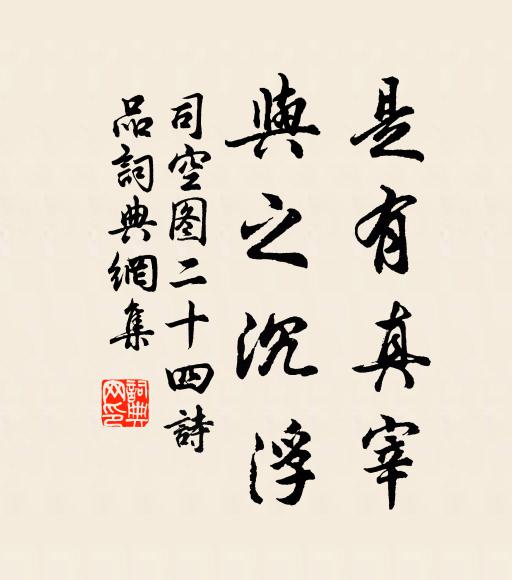 司空图是有真宰，与之沉浮书法作品欣赏