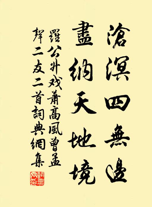 罗公升沧溟四无边，尽纳天地境书法作品欣赏