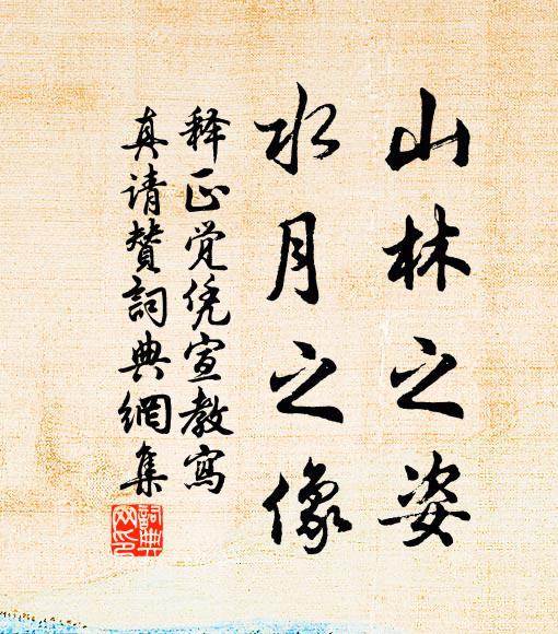 释正觉山林之姿，水月之像书法作品欣赏