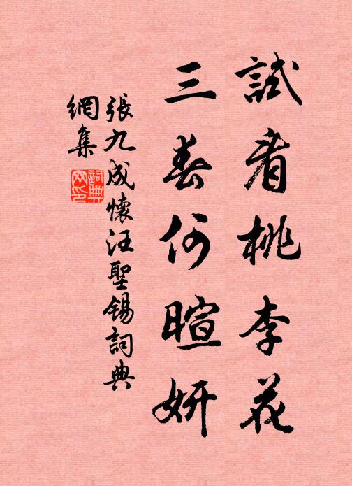 张九成试看桃李花，三春何暄妍书法作品欣赏