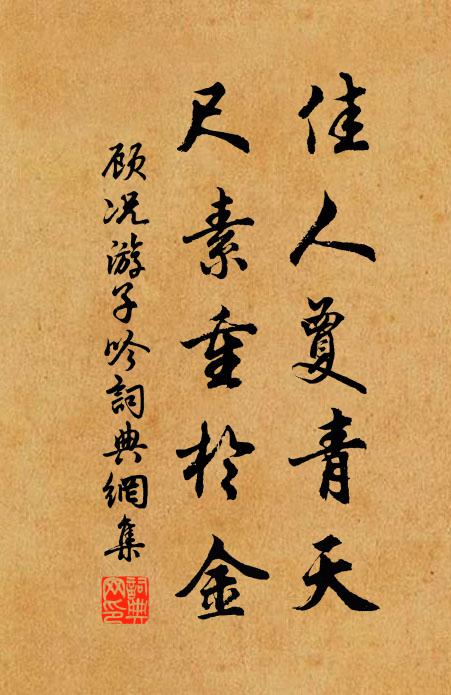 顾况佳人夐青天,尺素重于金书法作品欣赏