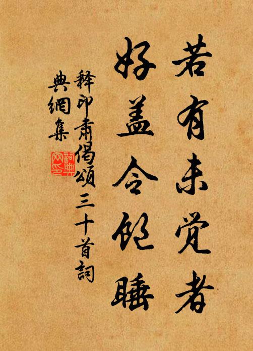 释印肃若有未觉者,好盖令饱睡书法作品欣赏
