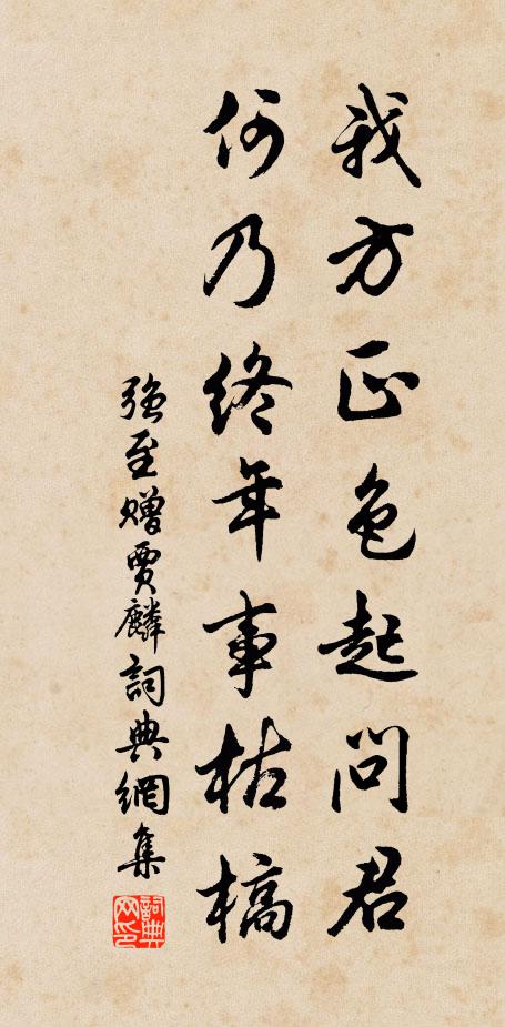 强至我方正色起问君，何乃终年事枯槁书法作品欣赏