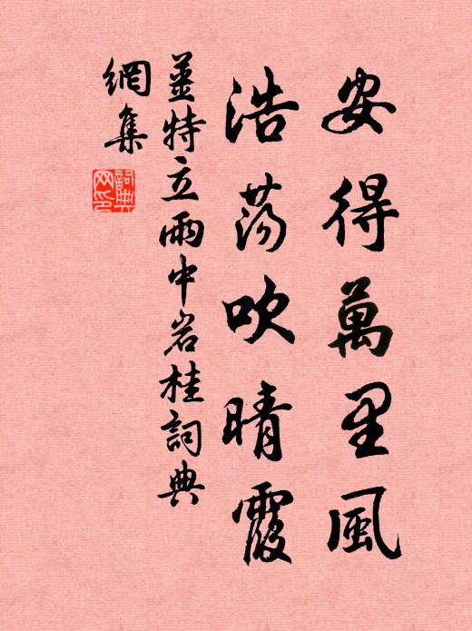 姜特立安得万里风，浩荡吹晴霞书法作品欣赏