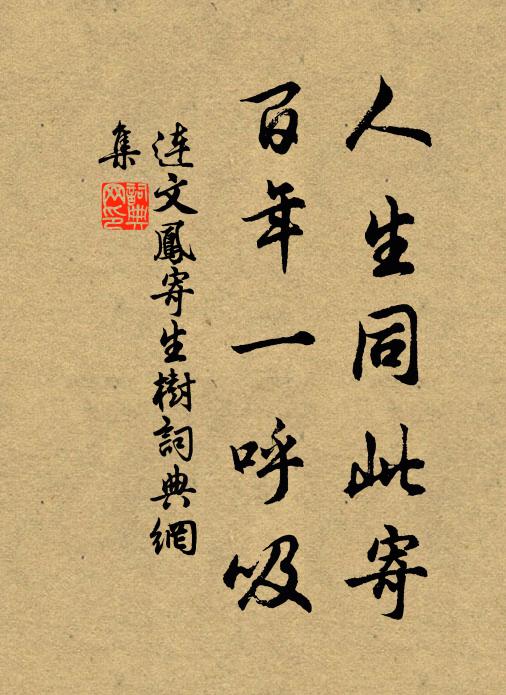 连文凤人生同此寄，百年一呼吸书法作品欣赏