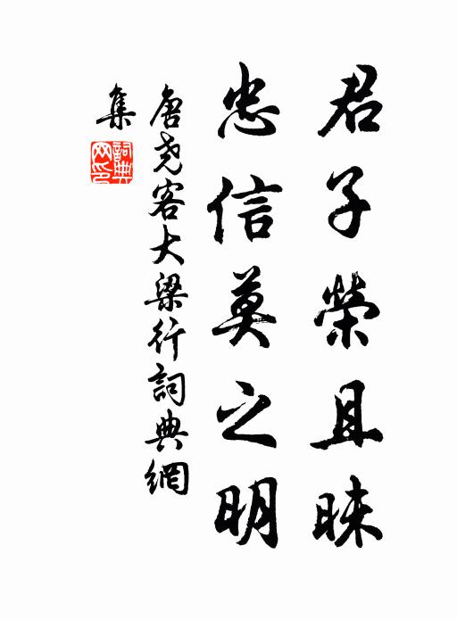 唐尧客君子荣且昧，忠信莫之明书法作品欣赏