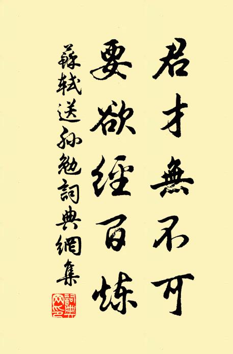 苏轼君才无不可，要欲经百炼书法作品欣赏