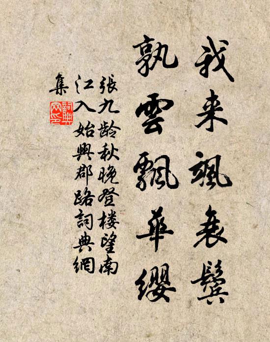 张九龄我来飒衰鬓，孰云飘华缨书法作品欣赏